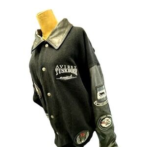 4XL TUSKGEE AVIREX 1975 RARE!!! Aviator Jacket "Thent" Multiple Patches,Top Gun,